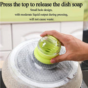 Heavy-Duty Stainless Steel Dish & Pot Scrubber Brush - Dimensions and specification details
