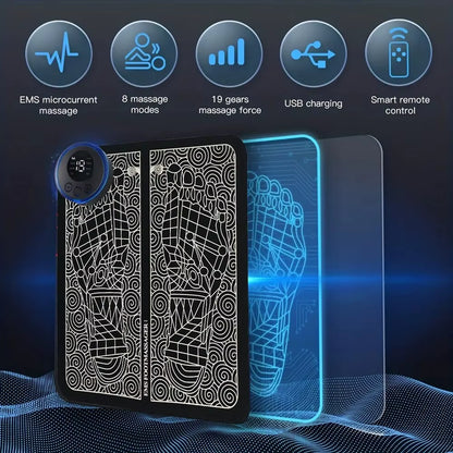 EMS Foot Massager Mat Electric Masajeador Rechargeable Shoulder Massage Pulse Muscle Stimulation Foot Relaxation Pads