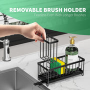 Stainless Steel Kitchen Sink Caddy Sponge Holder with - Dimensions and specification details