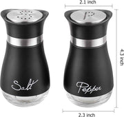 4 oz Salt & Pepper Shaker Set with Adjustable Pour Holes