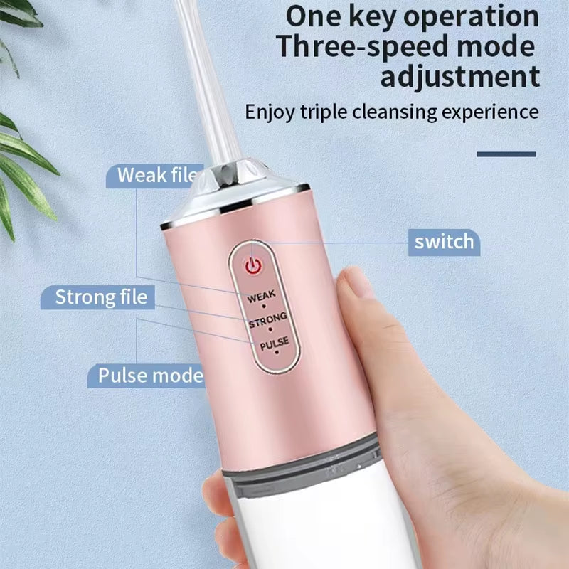 2025 Portable Water Flosser Oral Irrigator - Cordless IPX7 Waterproof Dental Jet Teeth Cleaner W/ 4 Tips, USB Rechargeable