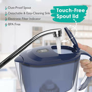 10-Cup Water Filter Pitcher with Electronic Indicator