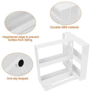 Pull-Out Swivel 2-Tier Cabinet Spice Organizer & Revolving Storage Rack