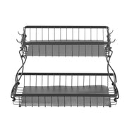 2-Tier Countertop Fruit Basket with Banana Hanger