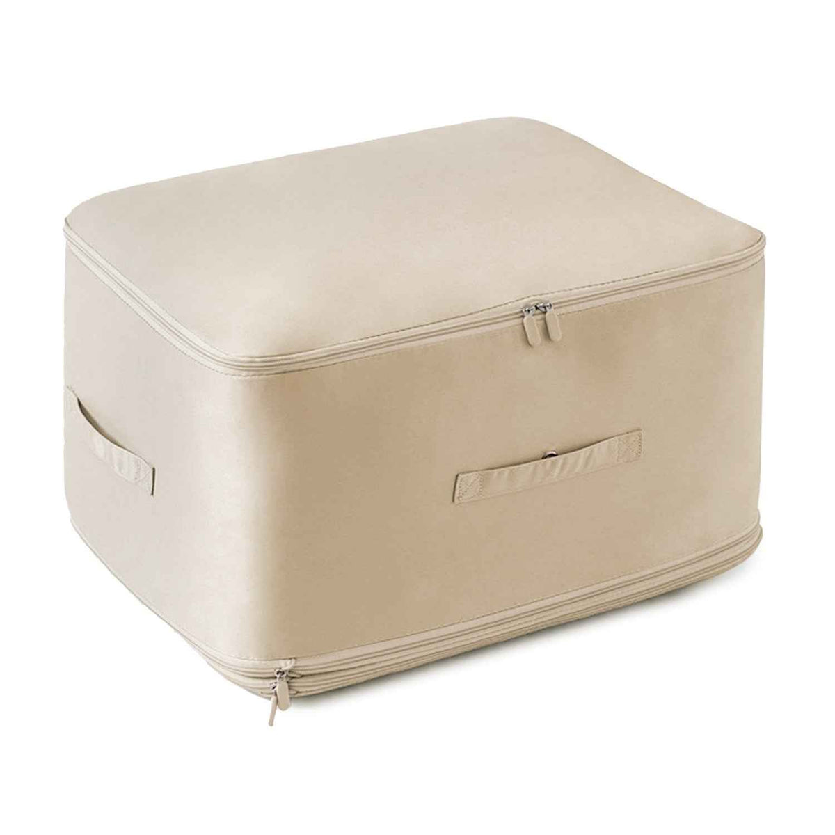 Foldable Large Comforter & Blanket Storage Bag with Dual Zippers
