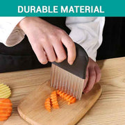 Stainless Steel Crinkle Fry Cutter & Wavy Potato Slicer Knife