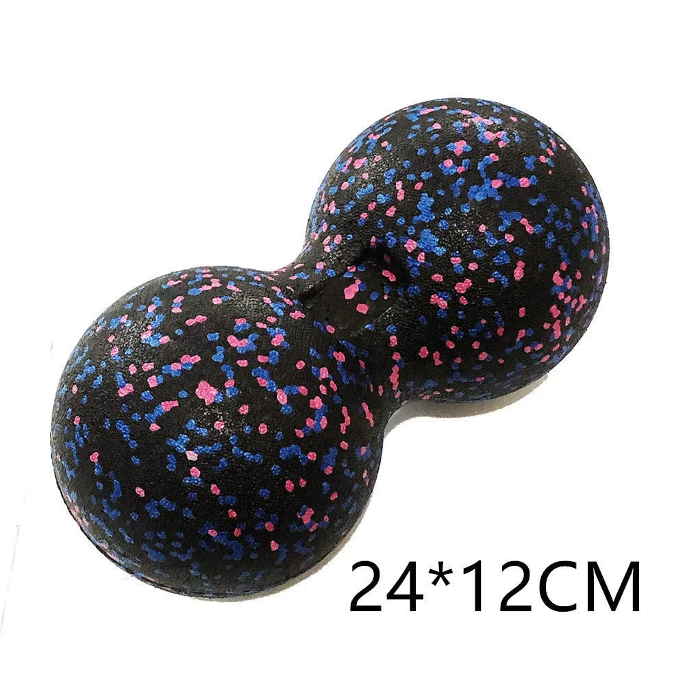 Peanut Fitness Massage Ball Set Yoga Roller Double Lacrosse Mobility Ball for Myofascial Physical Therapy Deep Tissue Massage