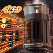 2-in-1 Portable Ceramic Space Heater & Ultrasonic Air Humidifier