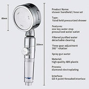 3-Mode High-Pressure Filtered Handheld Shower Head