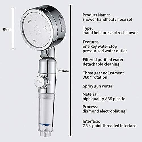 3-Mode High-Pressure Filtered Handheld Shower Head