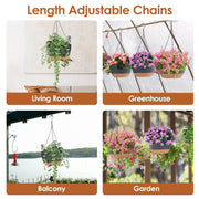4-Pack Self-Watering Hanging Planters