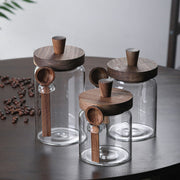 3-Piece Glass Coffee and Tea Jars with Spoons