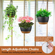4-Pack Self-Watering Hanging Planters