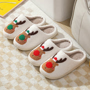 Plush Elk Fleece Winter House Slippers - Multi-angle profile view