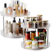 2-Tier 360-Degree Rotating Lazy Susan Turntable Spice - Close-up material and construction