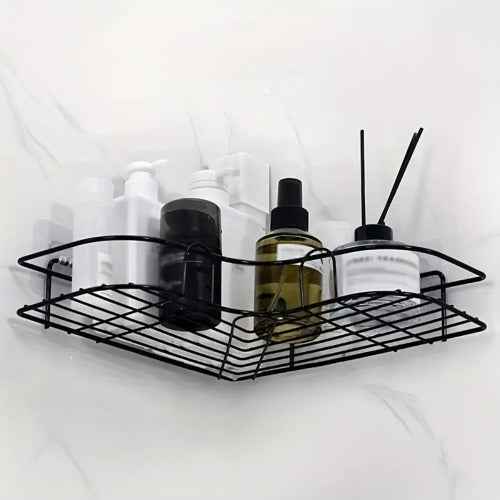 No-Drill Wall-Mounted Shower Caddy Shelf Rack (Triangle Basket)