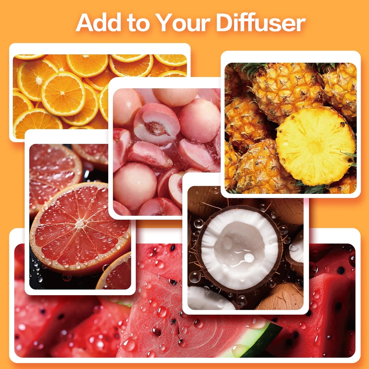 Essential Oils Set, Rosemary Oil - Coconut, Orange Variety of Scents, for Use with Diffuser Oil, Aromatherapy, Relaxation, Candle Making Kit (6 X 10ML)