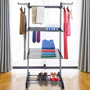 3-Tier Rolling Collapsible Clothes Drying Rack