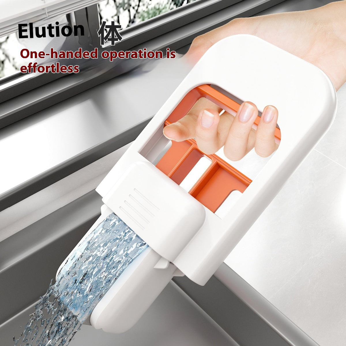 Self-Squeezing Mini Foldable Desktop Sponge Mop - Lifestyle in-room application