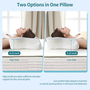 Cooling Dual-Height Cervical Neck Pillow