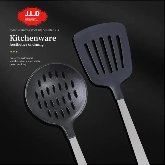 Heat-Resistant Stainless Steel Cooking Utensil Set - Functional features and details