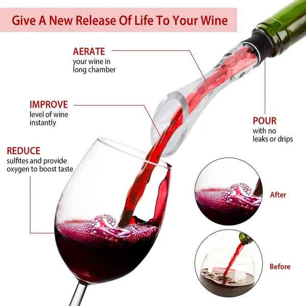 In-Bottle Wine Aerator Pourer
