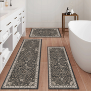 Washable 3-Piece Kitchen Rug and Runner Set (Non-Slip)