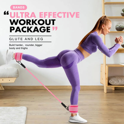 Ankle Resistance Bands for Working Out with Cuffs, Leg Butt Training Equipment Exercise Bands