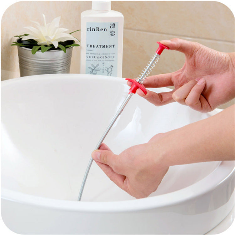 Flexible 60cm Spring Pipe Sewer Drain Clog & Hair - Lifestyle in-room application