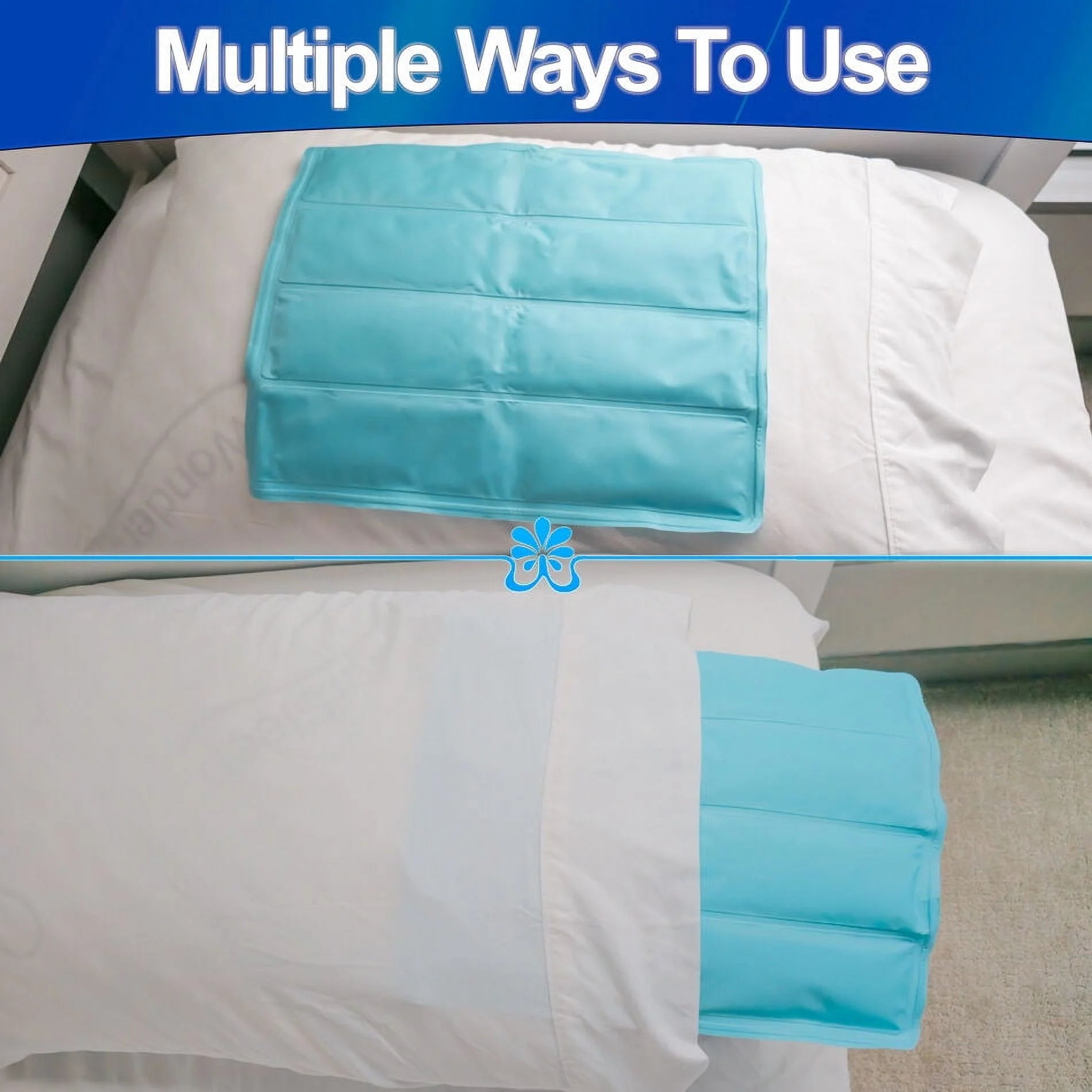 Cooling Gel Pillow Pad Insert for Night Sweats and Hot Flashes Relief – Fridge Safe, Reusable