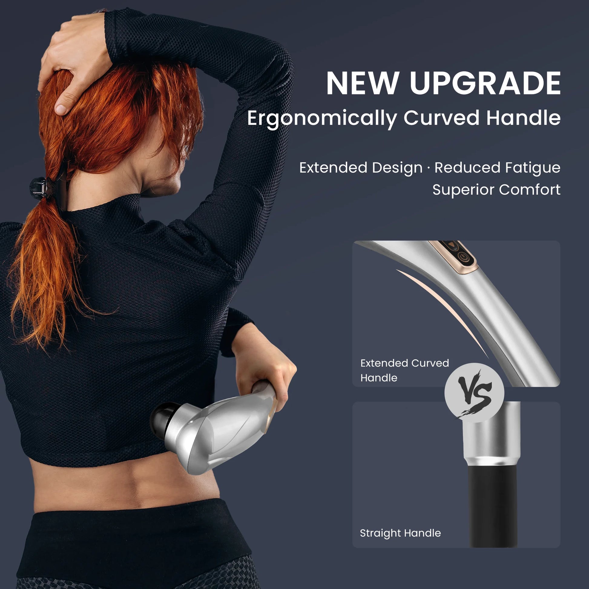 Rechargeable Handheld Neck Massager, Cordless Electric Back Massage Tool for Shoulder, Foot, Leg, Calf, Gifts for Women and Men