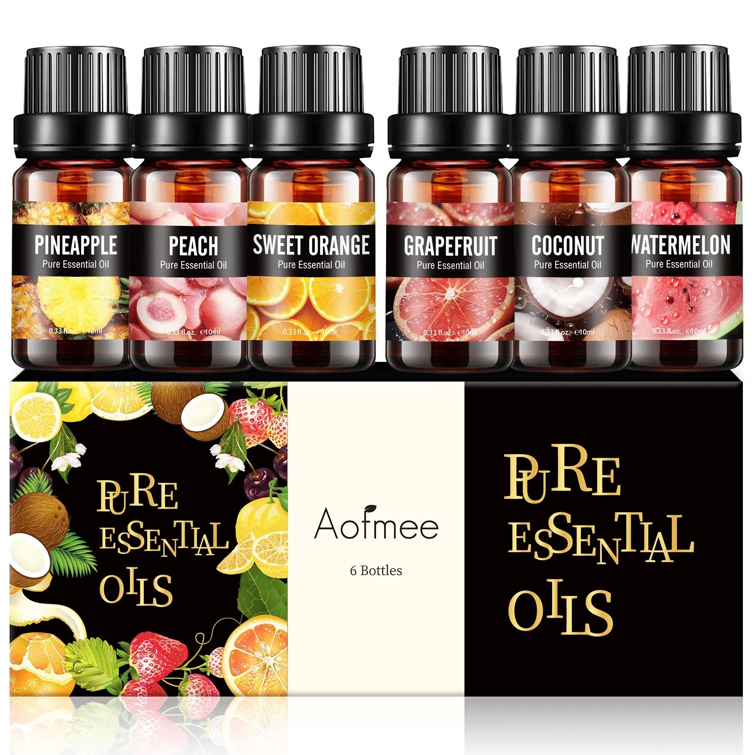 Essential Oils Set, Rosemary Oil - Coconut, Orange Variety of Scents, for Use with Diffuser Oil, Aromatherapy, Relaxation, Candle Making Kit (6 X 10ML)