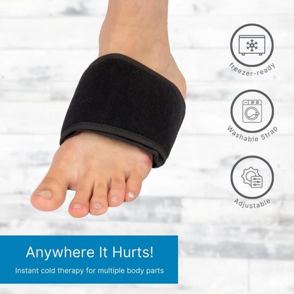 2  Cold Pack Wraps with Straps - Reusable Gel Ice Pack for Injuries and Pain - 2 PK