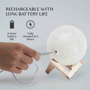 16-Color Moon Lamp Night Light with Stand & Remote Control