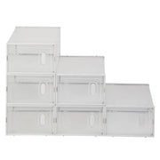 Clear Stackable Shoe Storage Organizer Boxes with - Functional features and details