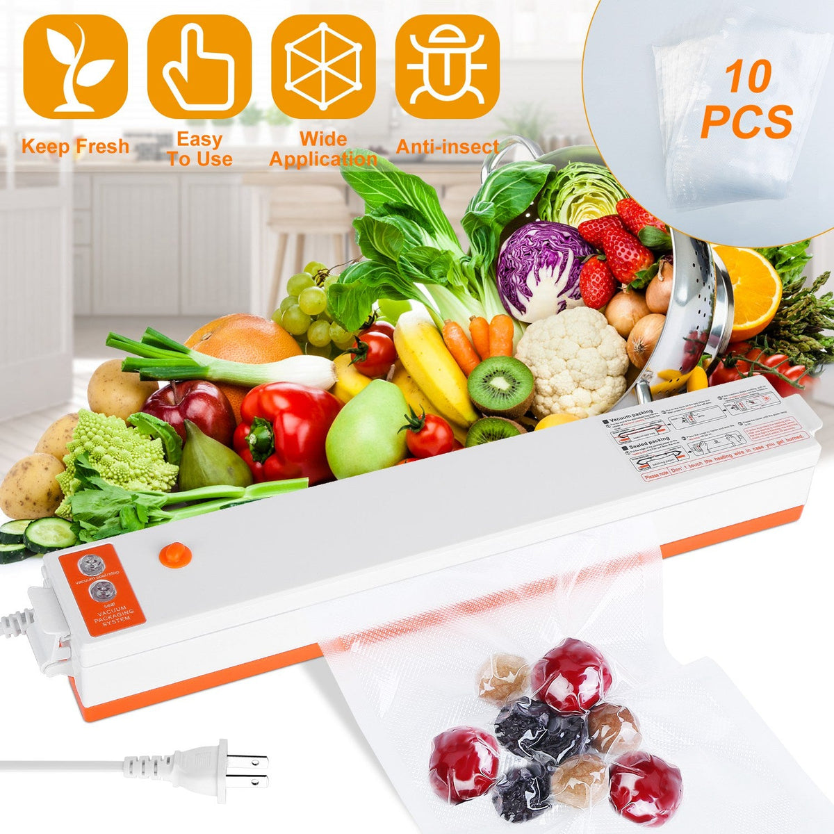 Automatic Vacuum Sealer Machine for Dry & Moist Food - Main product view