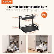 2-Tier Sliding Under-Sink Cabinet Organizer Drawer