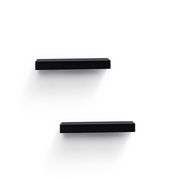 Wall-Mounted Wood Floating Shelves 15.75" with Hanging - Close-up material and construction