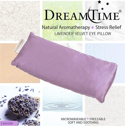 Inner Peace Eye Pillow, Aromatherapy Lavender, Wellness and Relaxation Mask, Sooth Stress and Relieve Headaches, Purple Velvet