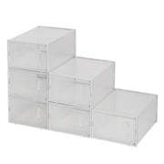 Clear Stackable Shoe Storage Organizer Boxes with - Lifestyle in-room application