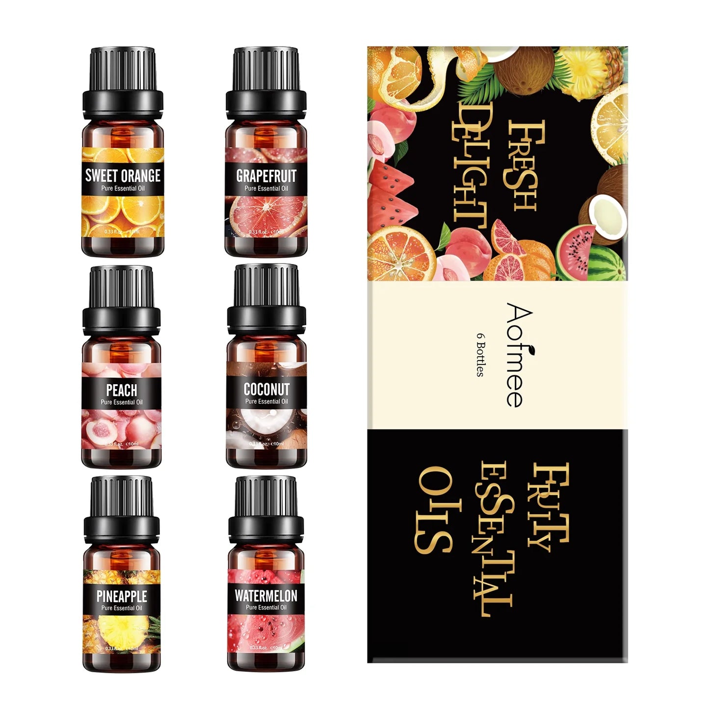 Essential Oils Set, Rosemary Oil - Coconut, Orange Variety of Scents, for Use with Diffuser Oil, Aromatherapy, Relaxation, Candle Making Kit (6 X 10ML)