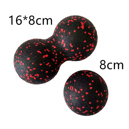 Peanut Fitness Massage Ball Set Yoga Roller Double Lacrosse Mobility Ball for Myofascial Physical Therapy Deep Tissue Massage