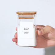 12-Piece Square Glass Spice Jars with Labels & - Installation and setup perspective