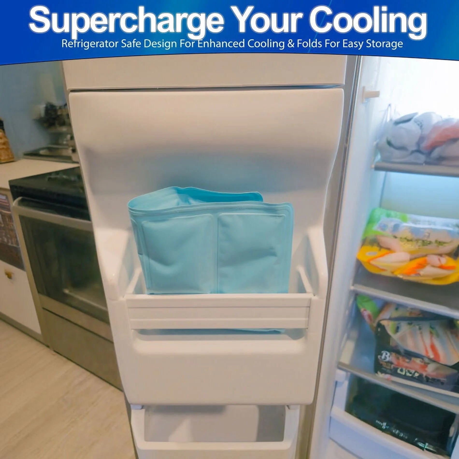 Cooling Gel Pillow Pad Insert for Night Sweats and Hot Flashes Relief – Fridge Safe, Reusable