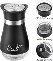 4 oz Salt & Pepper Shaker Set with Adjustable Pour Holes
