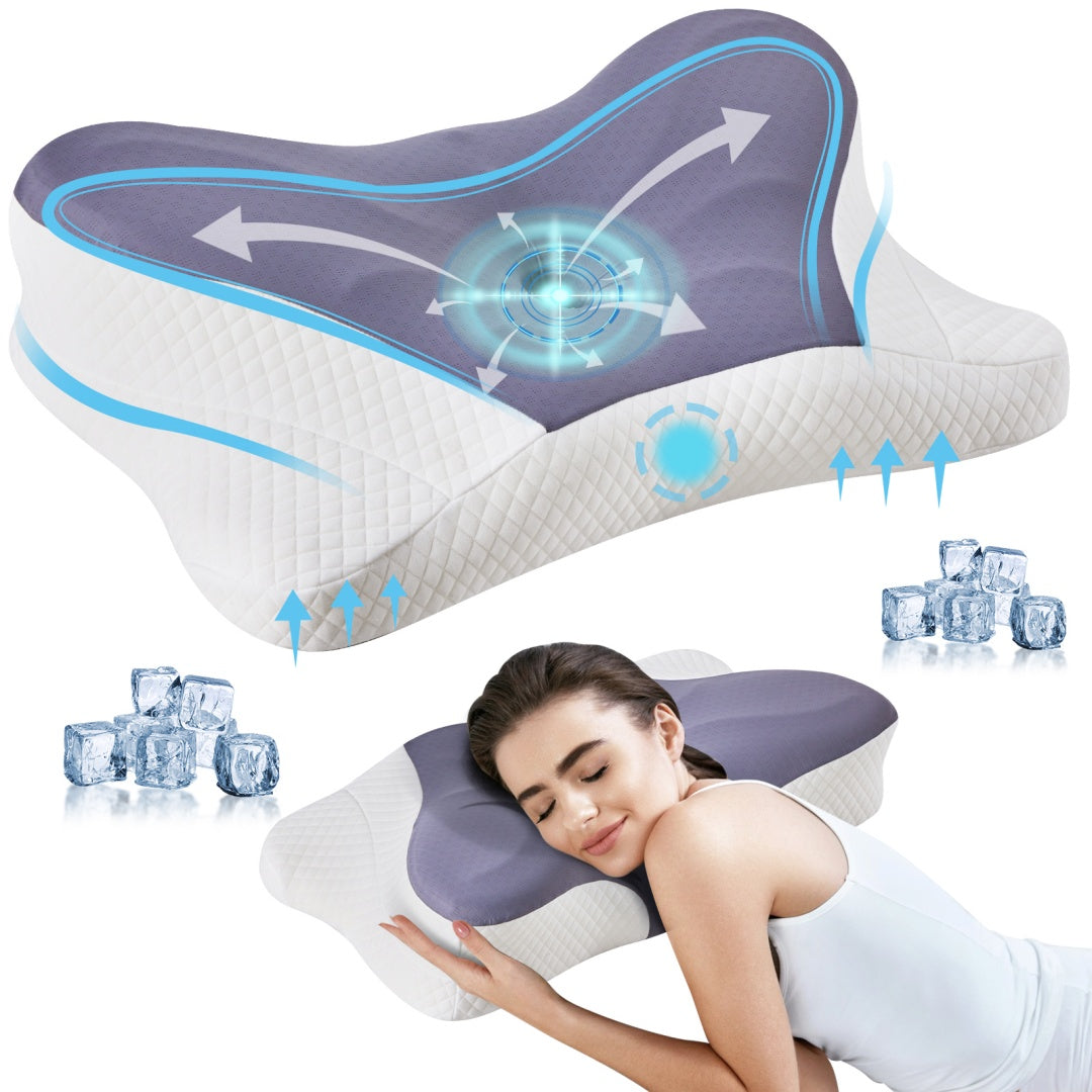 Cooling Dual-Height Cervical Neck Pillow