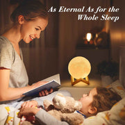 16-Color Moon Lamp Night Light with Stand & Remote Control