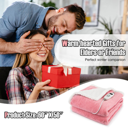 Electric Heated Blanket Throw with 10 Heat Settings