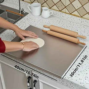 Stainless Steel Kitchen Countertop Cutting Board with Lip