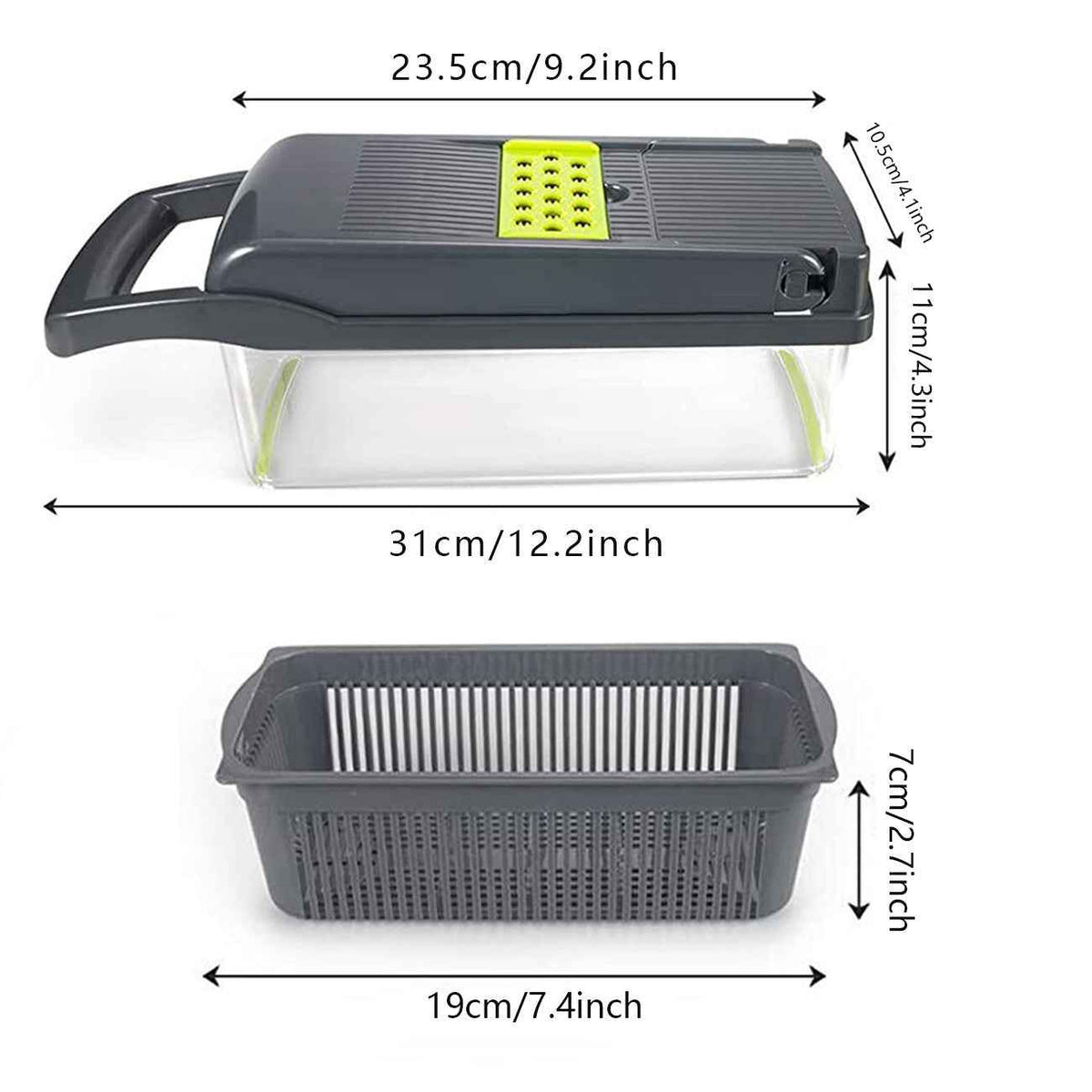 15-in-1 Multi-Blade Vegetable Chopper, Mandoline Slicer & Dicer